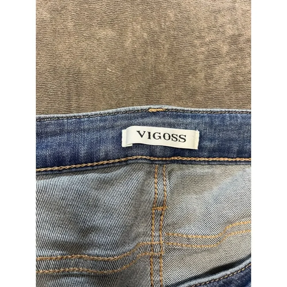 Vigoss THOMPSON TOMBOY Size 20 High Rise Ankle Straight Jeans Denim Pants 38x28 - Picture 6 of 9